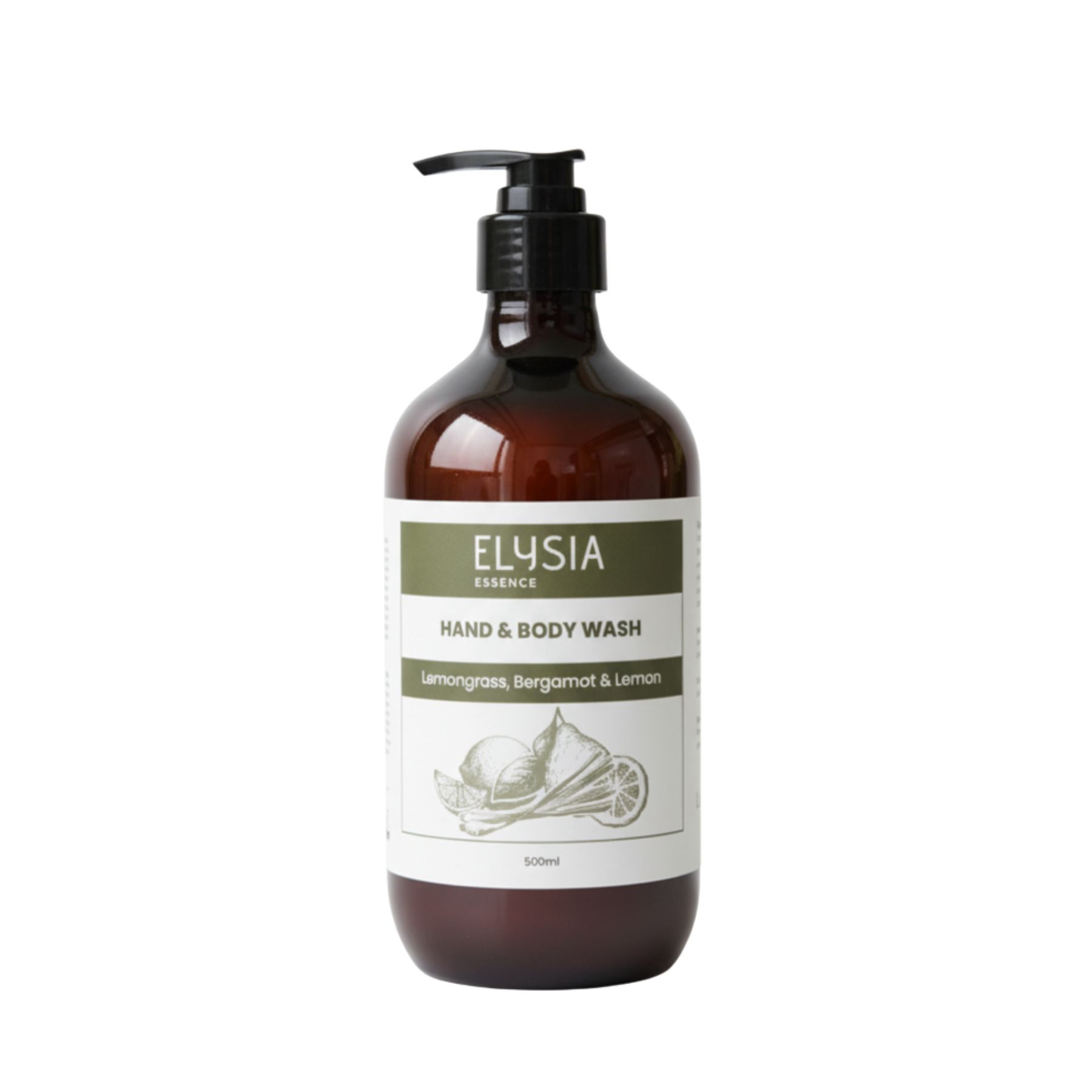 Elysia Essence Hand & Body Wash — real liquid soap made with hot saponification, Citrus Fresh scent